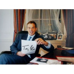 Tony Blair signed photo 16x12