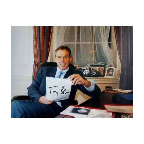Tony Blair signed photo 16x12