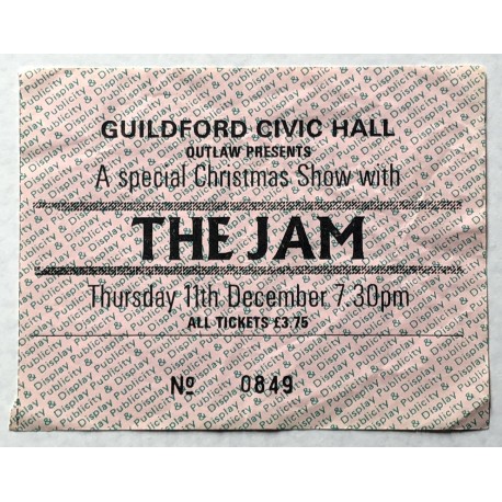 The Jam Ticket Stub 11/12/80 - Item 15249