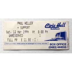 Paul Weller Ticket Stub 11/12/80 - Item 12394
