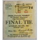 1961 FA Cup Final Ticket Stub