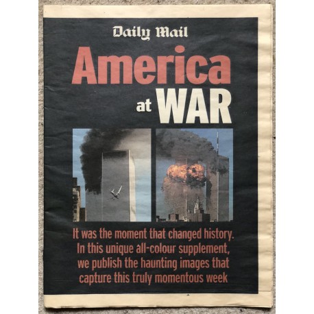 Daily Mail Newspaper America At War issue - 14/09/01