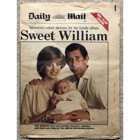 Daily Mail Newspaper Sweet William issue - 31/07/82