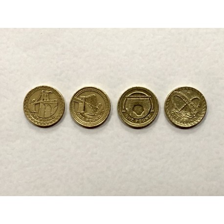 UK Bridges £1 Coin Set - 4x £1 Coins