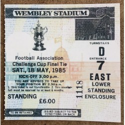 1985 FA Cup Final Ticket Stub