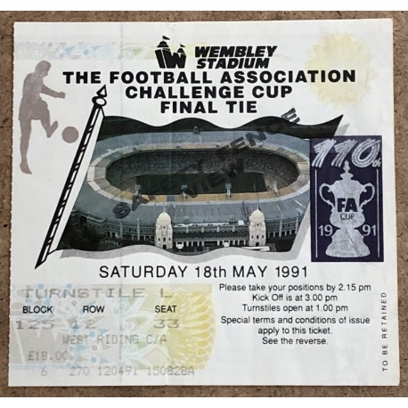 1991 FA Cup Final Ticket Stub