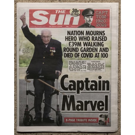 The Sun Newspaper - Captain Sir Tom Moore