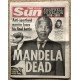 MANDELA DEAD - The Sun Newspaper - 06/12/13