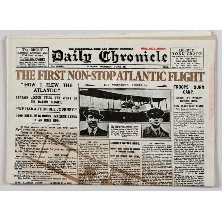 Great Newspapers Reprinted - First Non-Stop Atlantic Flight - June 1919