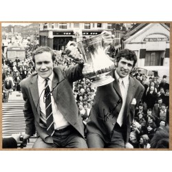 Peter Bonetti & Ron Harris signed 16x12 photo
