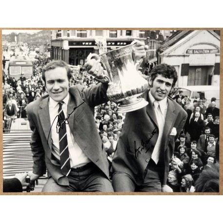 Peter Bonetti & Ron Harris signed 16x12 photo
