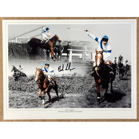 Bob Champion signed photo 16x12