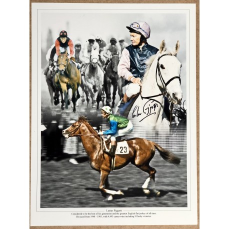 Lester Piggott signed photo - Item 11539