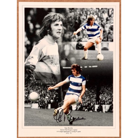 Stan Bowles signed photo 16x12 (QPR)