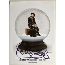 Lee Evans signed promo card 12x8