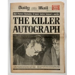 Daily Mail Newspaper - John Lennon THE KILLER AUTOGRAPH 